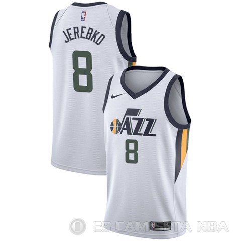 Camiseta Jonas Jerebko #8 Utah Jazz Association 2017-18 Blanco - Haga un click en la imagen para cerrar